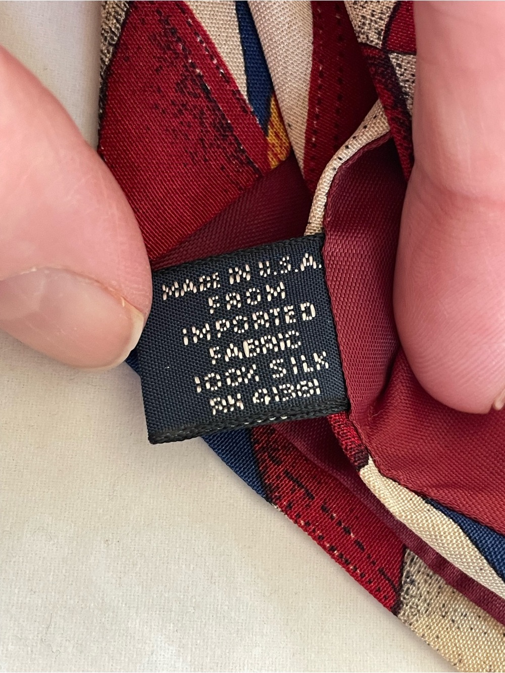 Vintage Ralph Lauren American Flag Tie Handmade USA Patriotic 100% Silk - Picture 4 of 6